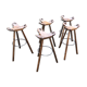Brutalist spanish bar stools, 1970s, set of 5