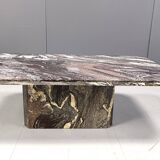 Vintage grey marble coffee table, 1970s