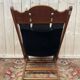 Fauteuil de bateau Chesteefield en acajou et cuir