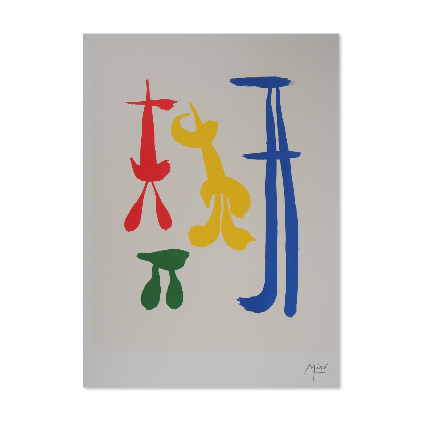 Joan miro: surrealist family, signed lithograph