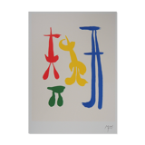Joan miro: surrealist family, signed lithograph