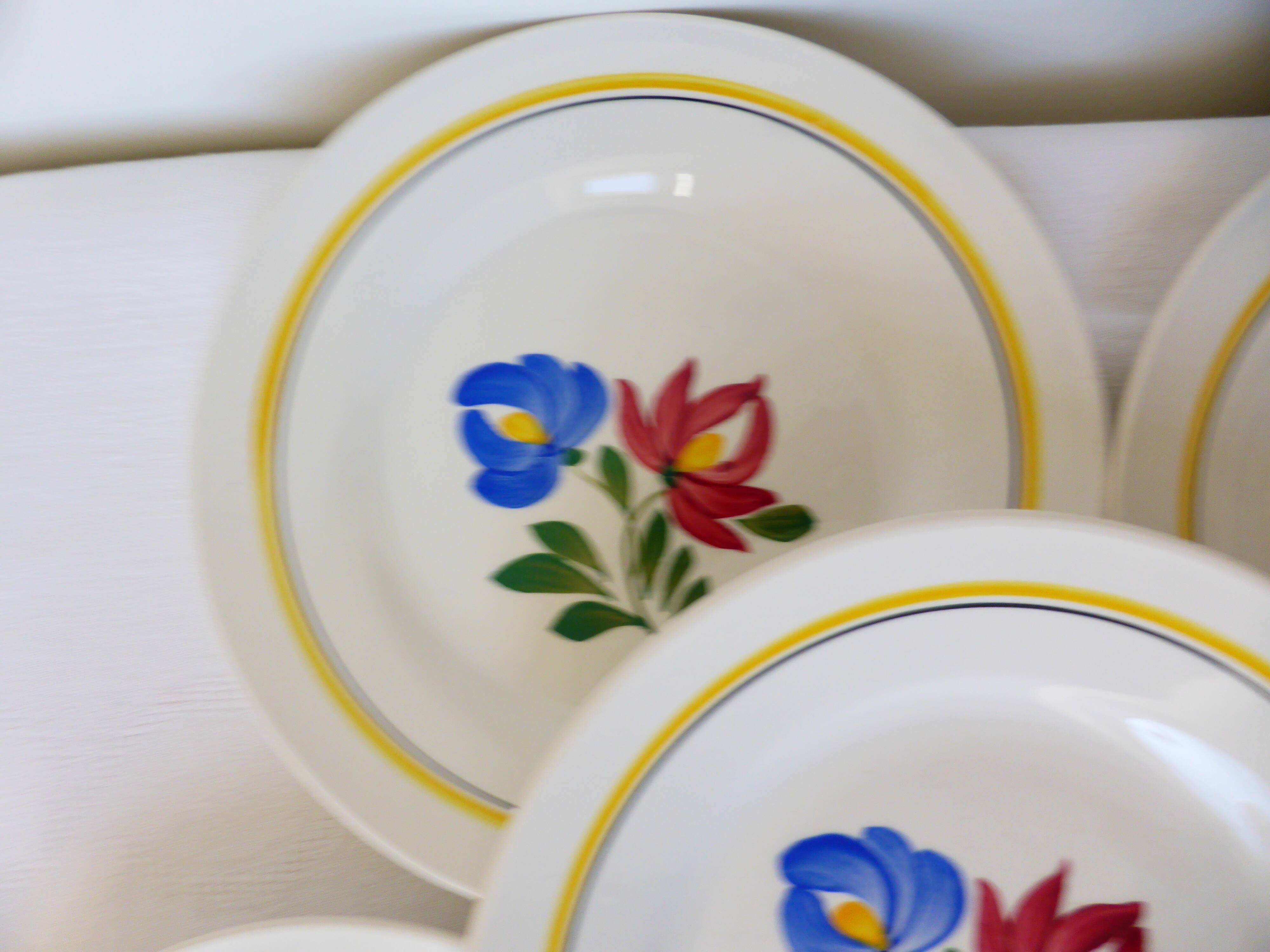 5 dessert plates of Digoin Sarreguemines dunkirk model 210688