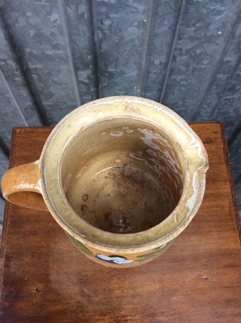 French pottery pitcher