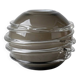 Smoky glass spherical vase with spiral applications from the 1970s.