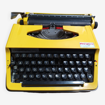 Machine à écrire nogamatic 400  jaune révisée ruban neuf
