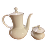 Porcelain teapot and sugar pot