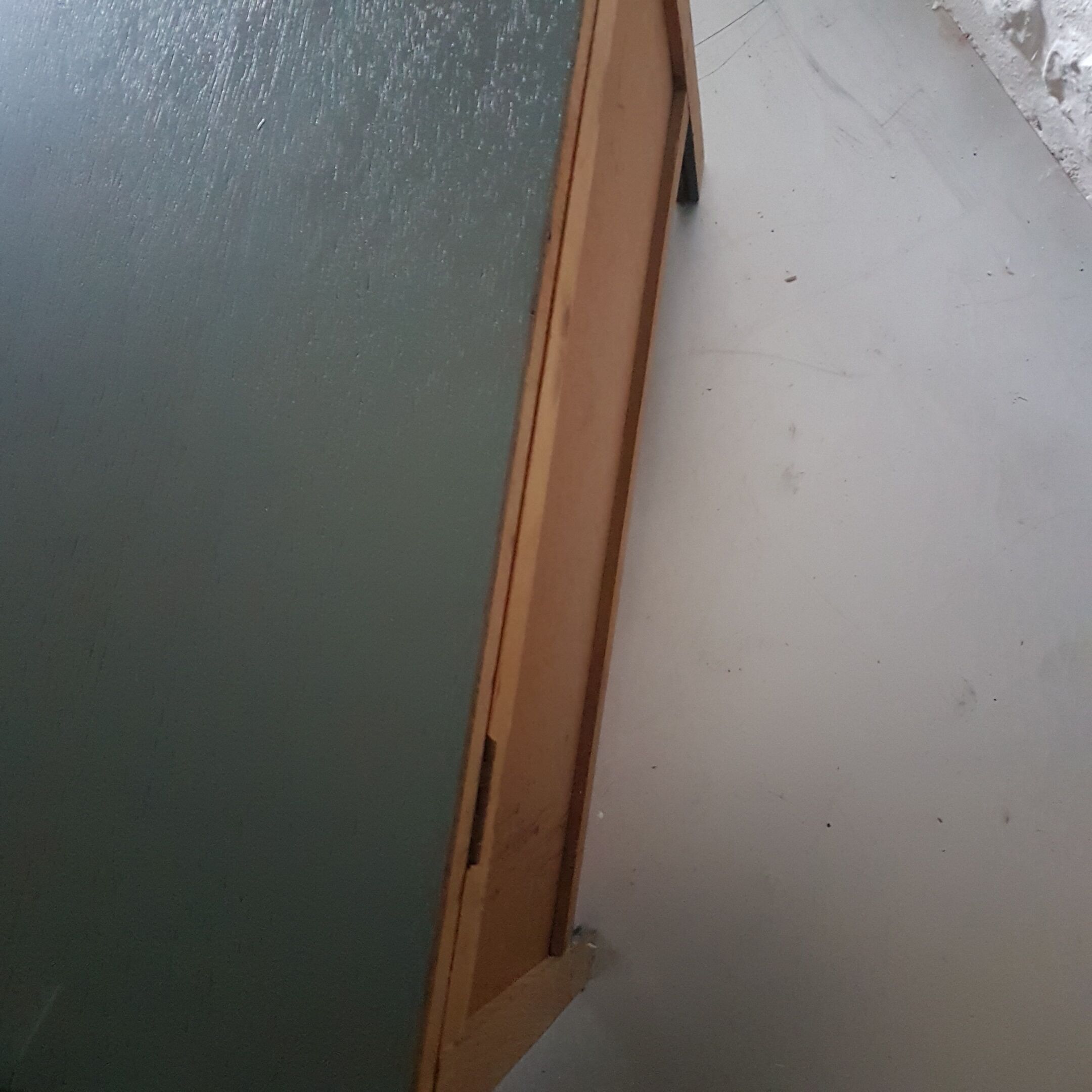 Green vintage wooden chest