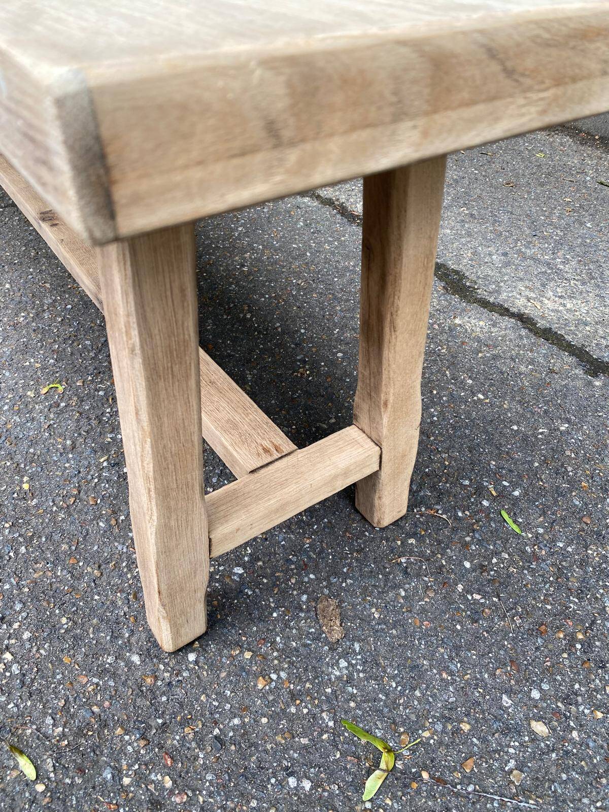 Banc de ferme rénovés en chêne du 20ème 180cm