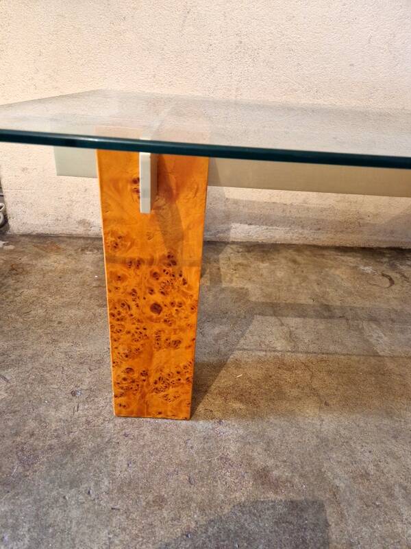 Gabriella Crespi (1922-2017) - Table basse en placage de loupe