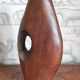 Scandinavian design teak vase 70s