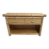 commode /console en bambou vintage