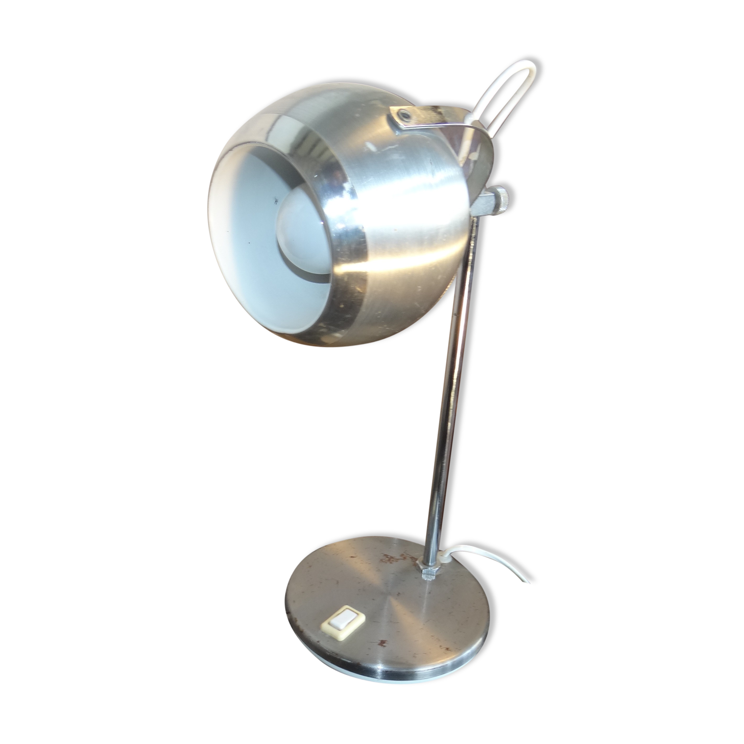 Eye ball lamp, 1970 aluminum