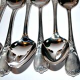 Series of 12 vintage tablespoons in silver metal ercuis