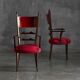 High-back dining chairs by Aldo Tura, Italy, 1962