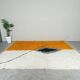Abstract Moroccan rug, yellow and white, 150/250