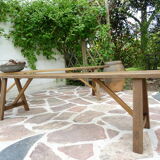 Pair of solid oak benches