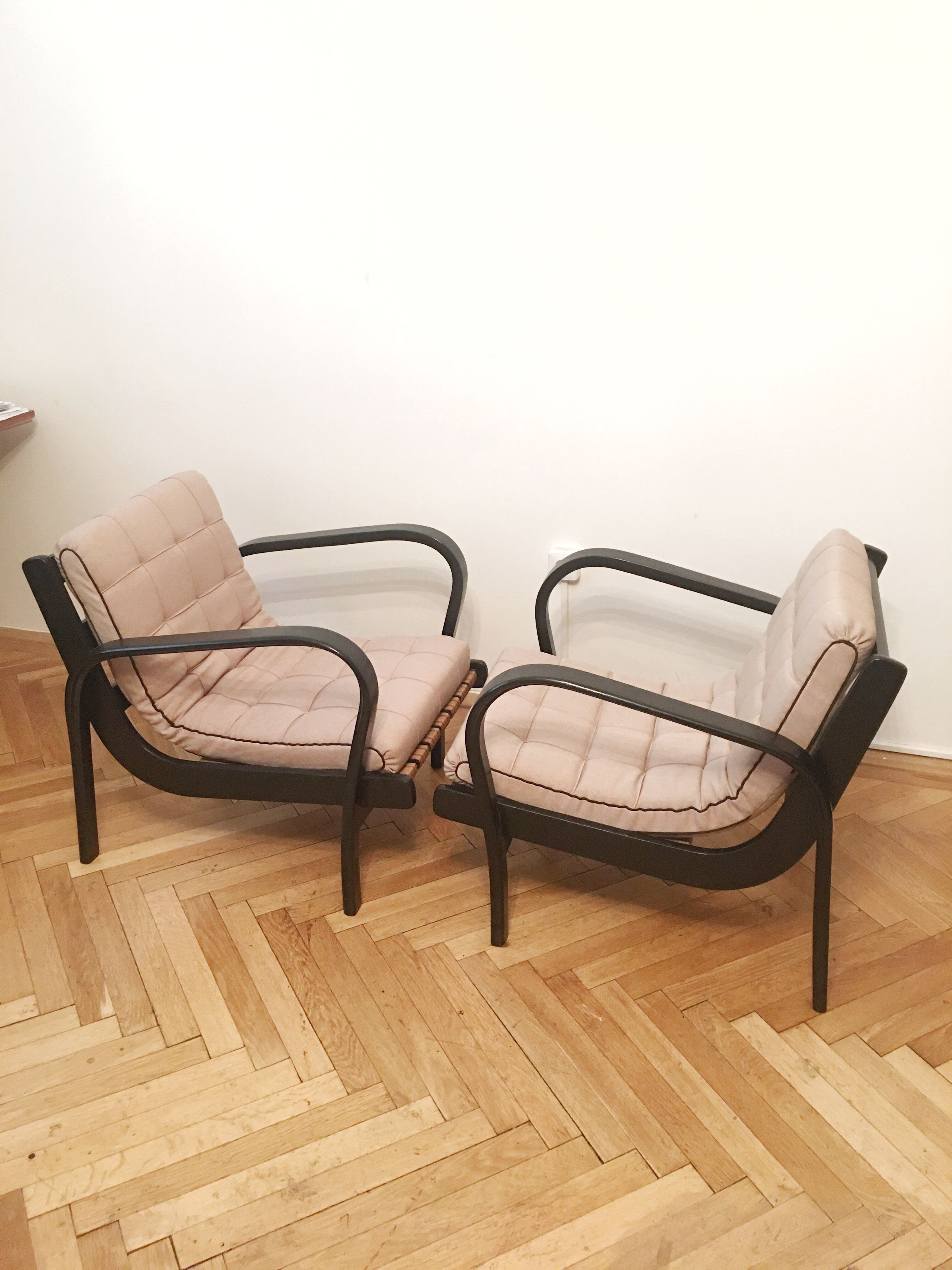 Armchairs by Karel Kozelka and Antonin Kropacek, 1940s (pair)
