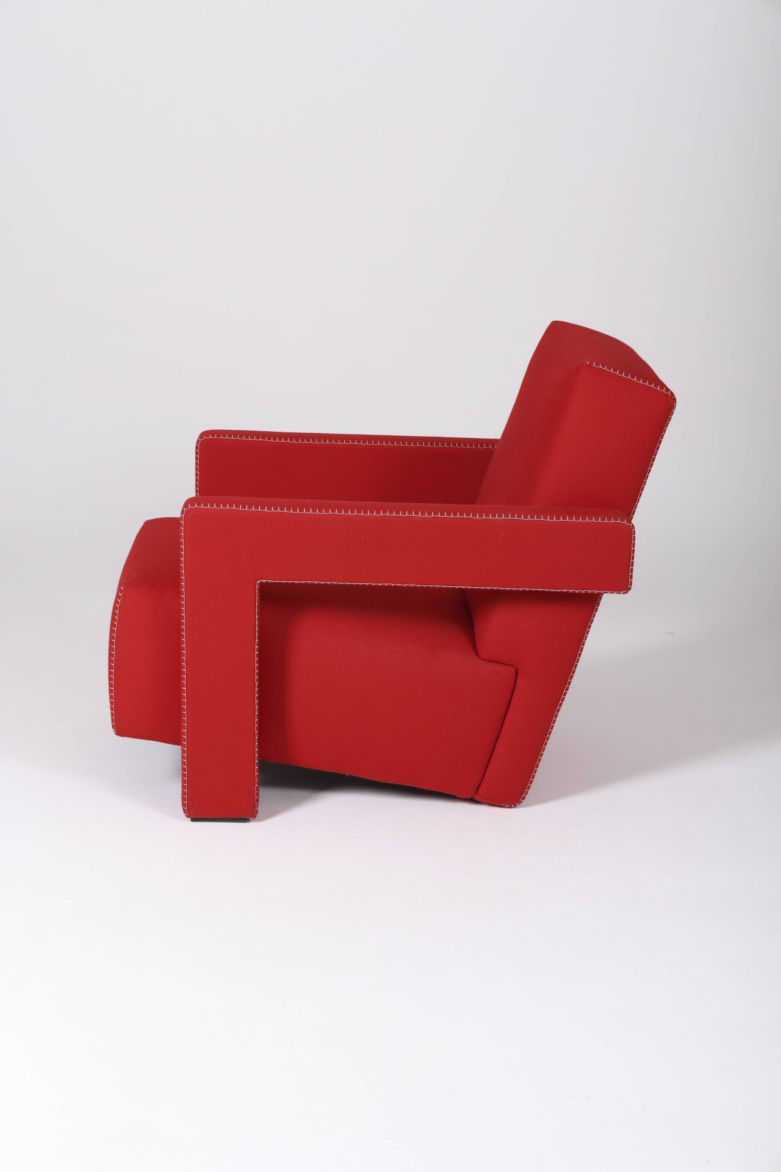 Utrecht armchair by Gerrit Reitveld edited by Cassina