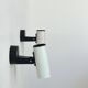 Pair of vintage adjustable wall lights, white metal, France 1970
