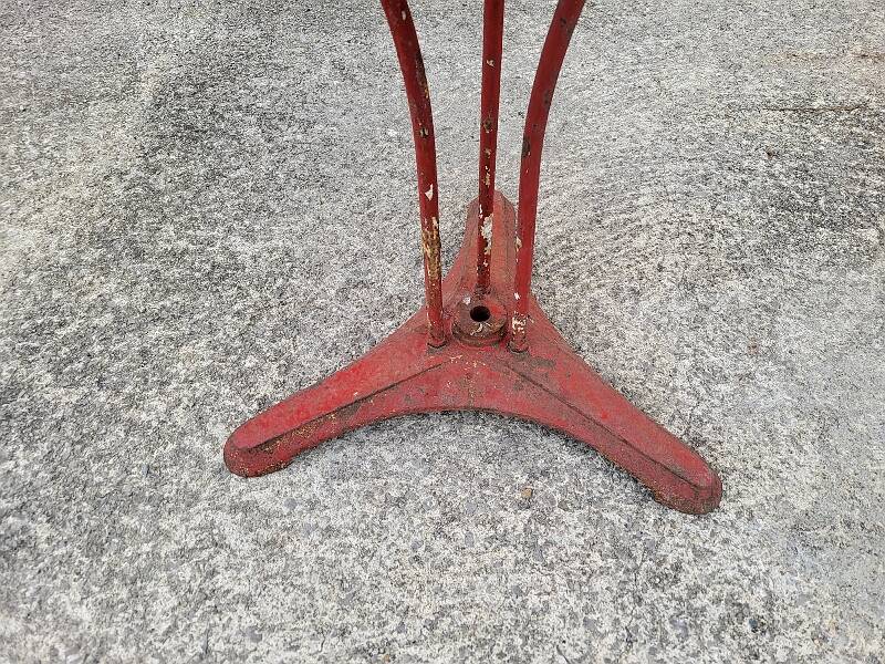 Antique Round Painted Metal Bistro Table No. 5