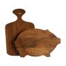 Duo of vintage wood cutting boards