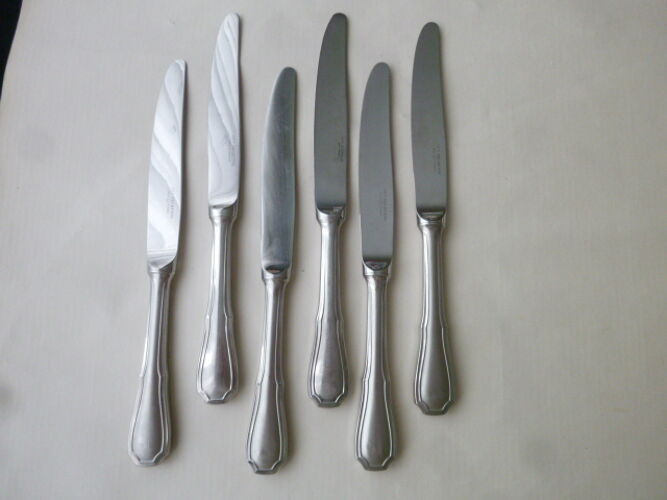 Set de 6 couteaux de table en acier inoxydable guy degrenne