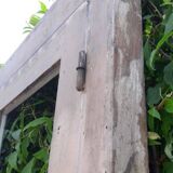 Old glazed door 211.5x105.5cm and its entrance door frame.