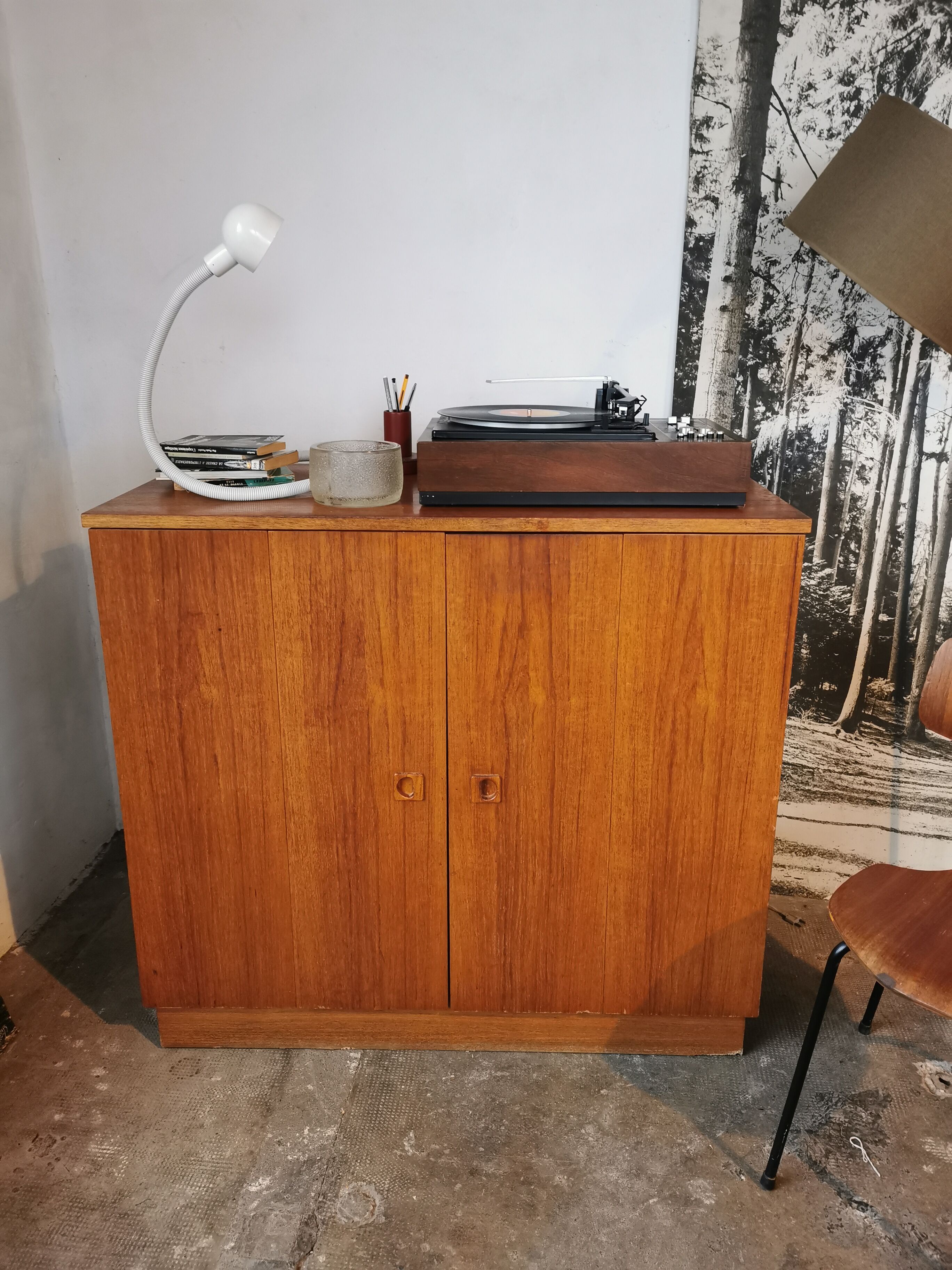 Hi-fi cabinet, music, Scandinavian style 1970