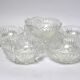 Coupelles en verre ciselé
