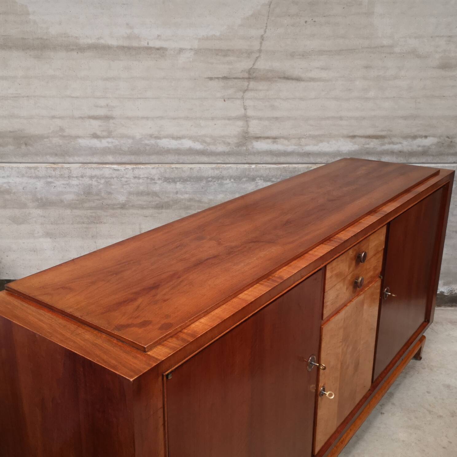 art deco lemon walnut sideboard sideboard 1940