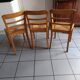 3 Monobloc straw bistro chairs from the 60s/70s