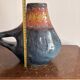 Ancient Gouette Vase Ceramic Blue Orange Fat Lava Mosaic