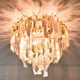 Mid-century modern Italian Venini chandelier in Murano glass Triedri