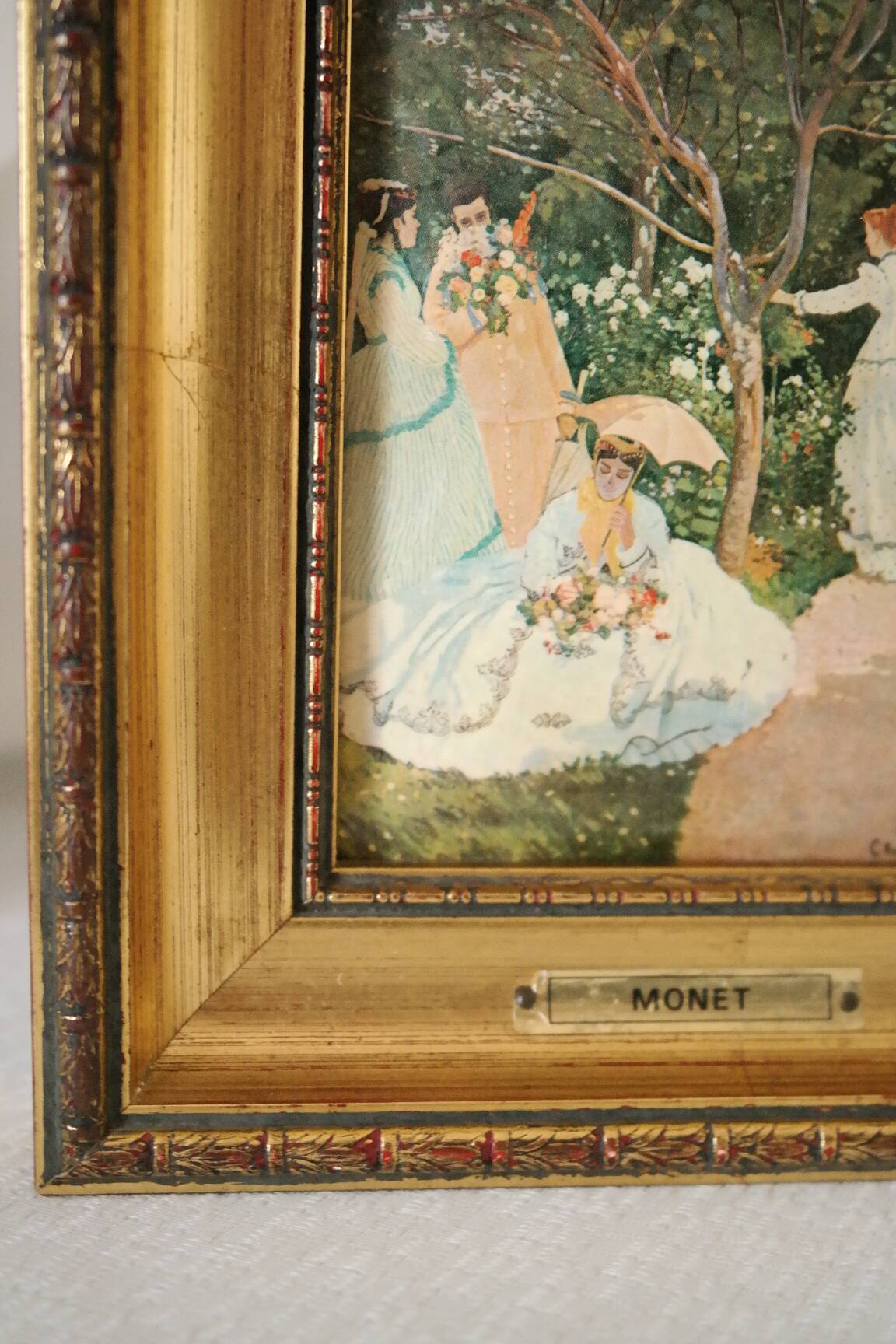 Trio of reproductions of famous vintage painters' tableaux.