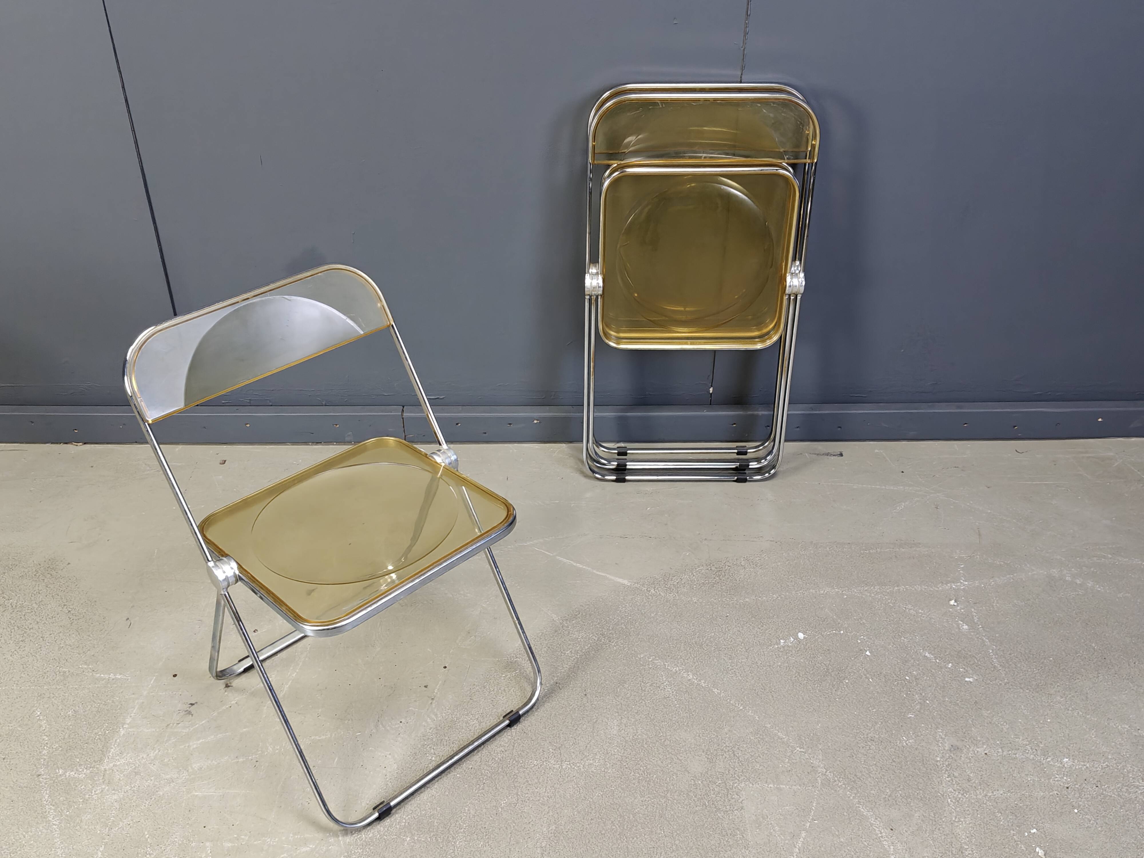 Vintage plia chairs by Castelli, 1970s