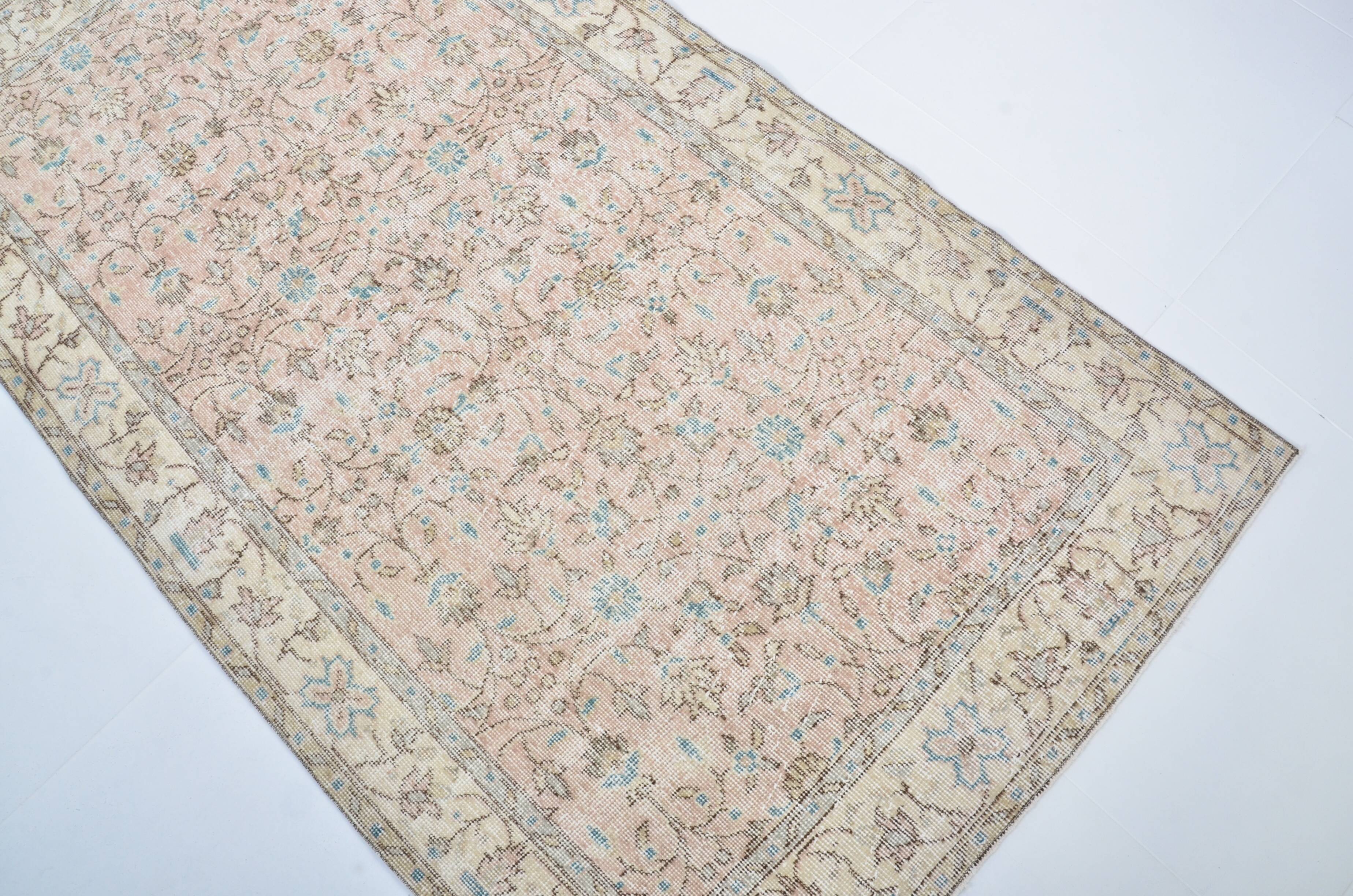 Light Pink & Turqouise Floor Carpet sku 3130