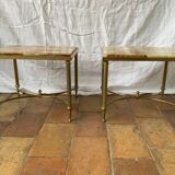 Pair of vintage marble coffee tables