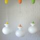 Set of 3 vintage Pop Art pendant lights 1970 Retro hanging bar lamps
