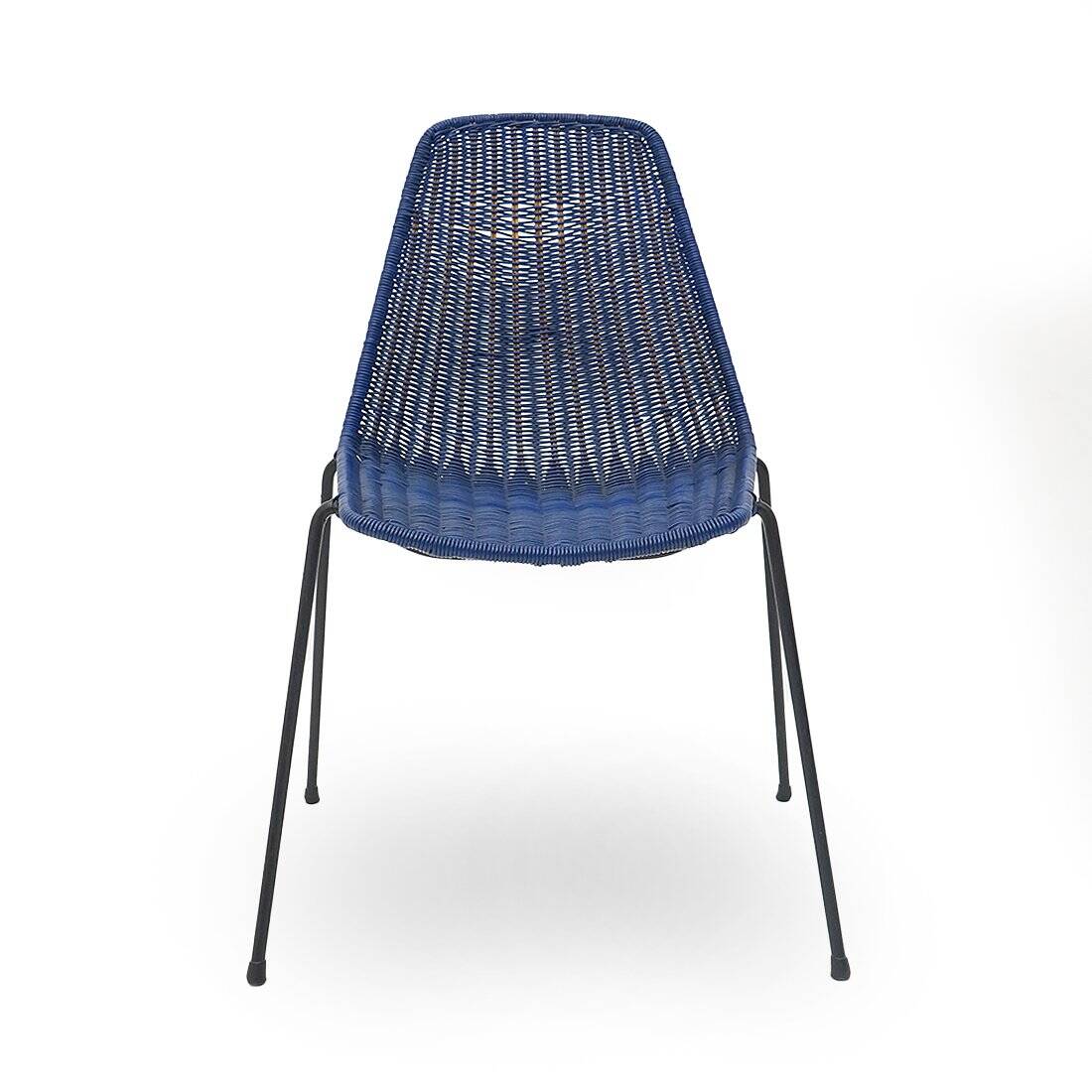 Vintage basket chairs by Gian Franco Legler, 1950s, set of 4.