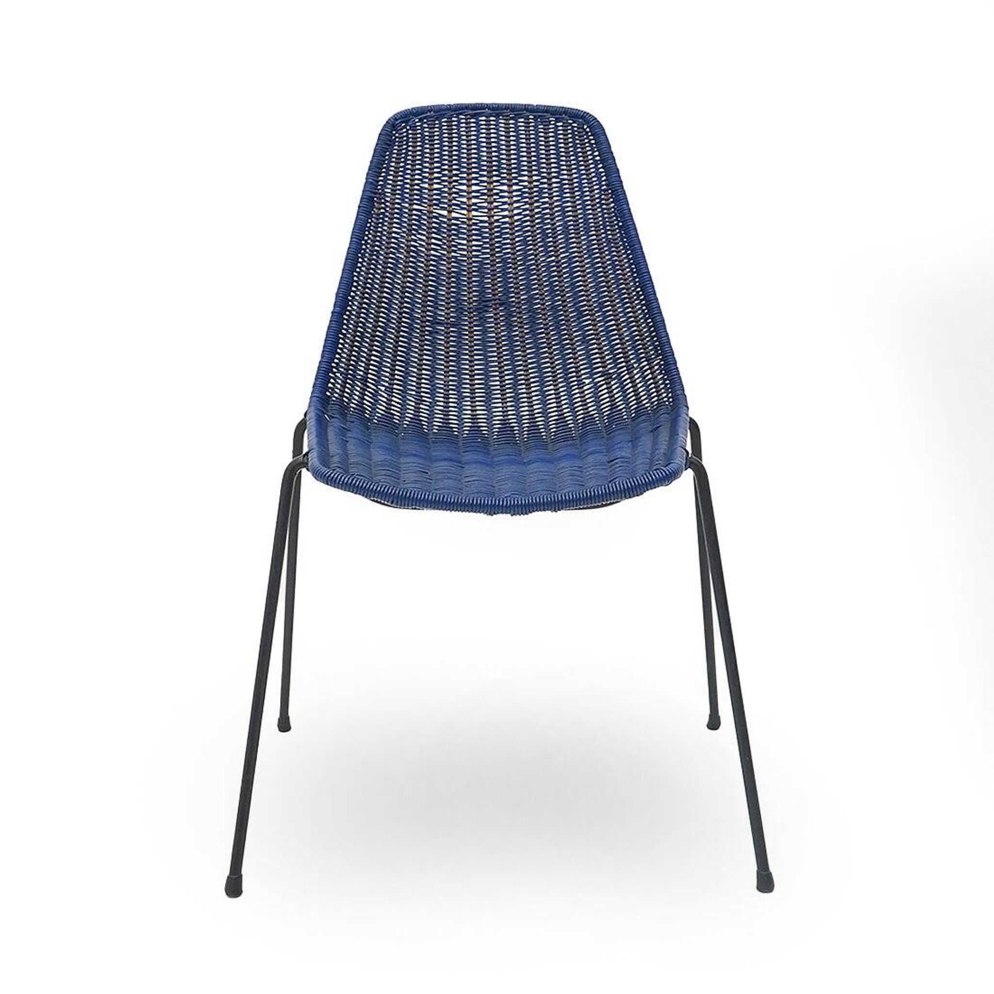 Vintage basket chairs by Gian Franco Legler, 1950s, set of 4.