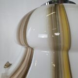 Chandelier in white and multicolored Murano glass