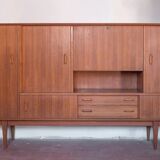 Arno wooden sideboard, Scandinavian teak wood sideboard, vintage storage unit