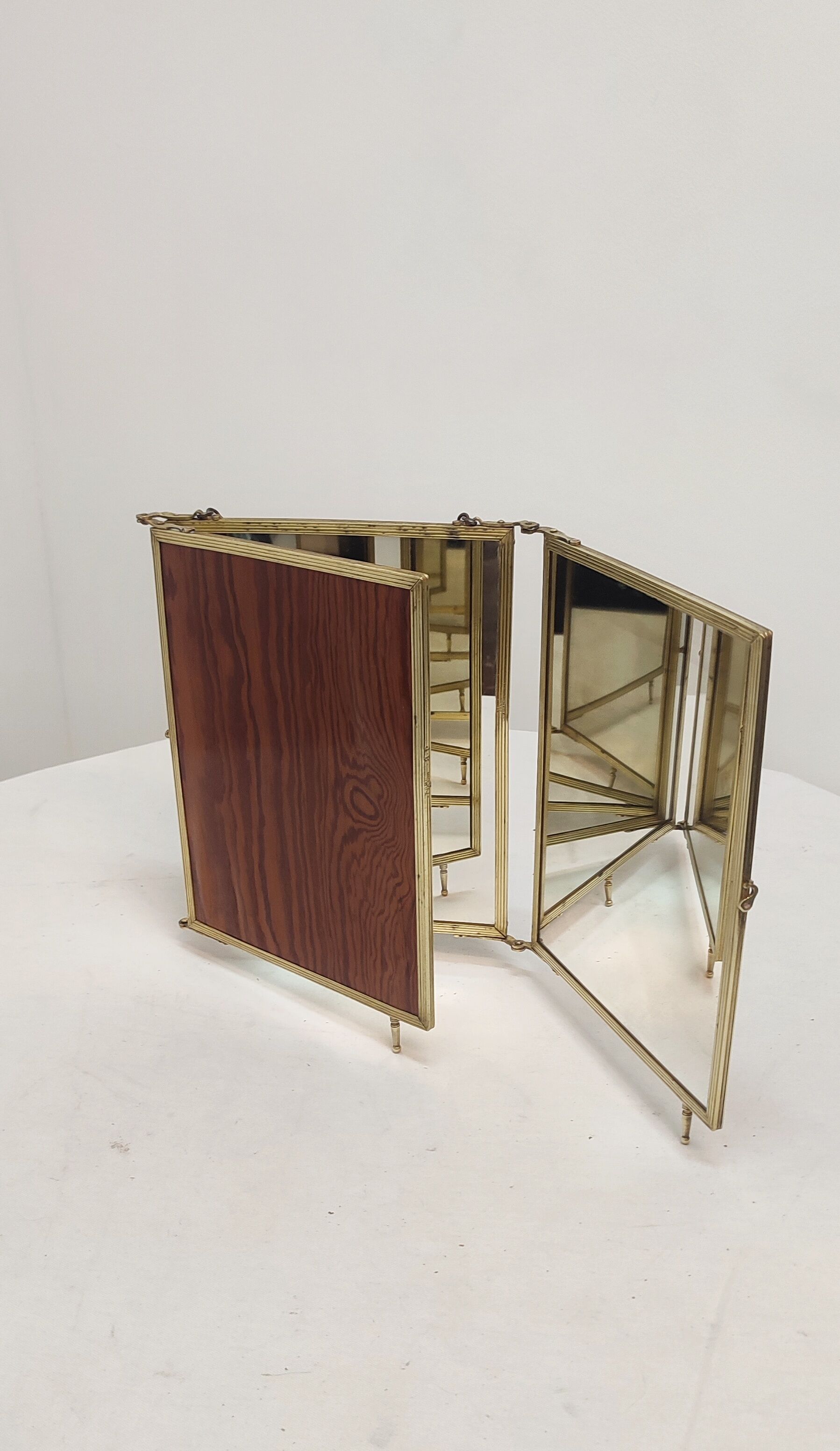 Folding mirror triptych. France 1920s 68x30cm