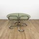 Tubular design coffee table in chrome and smoked glass, Italy, 70s