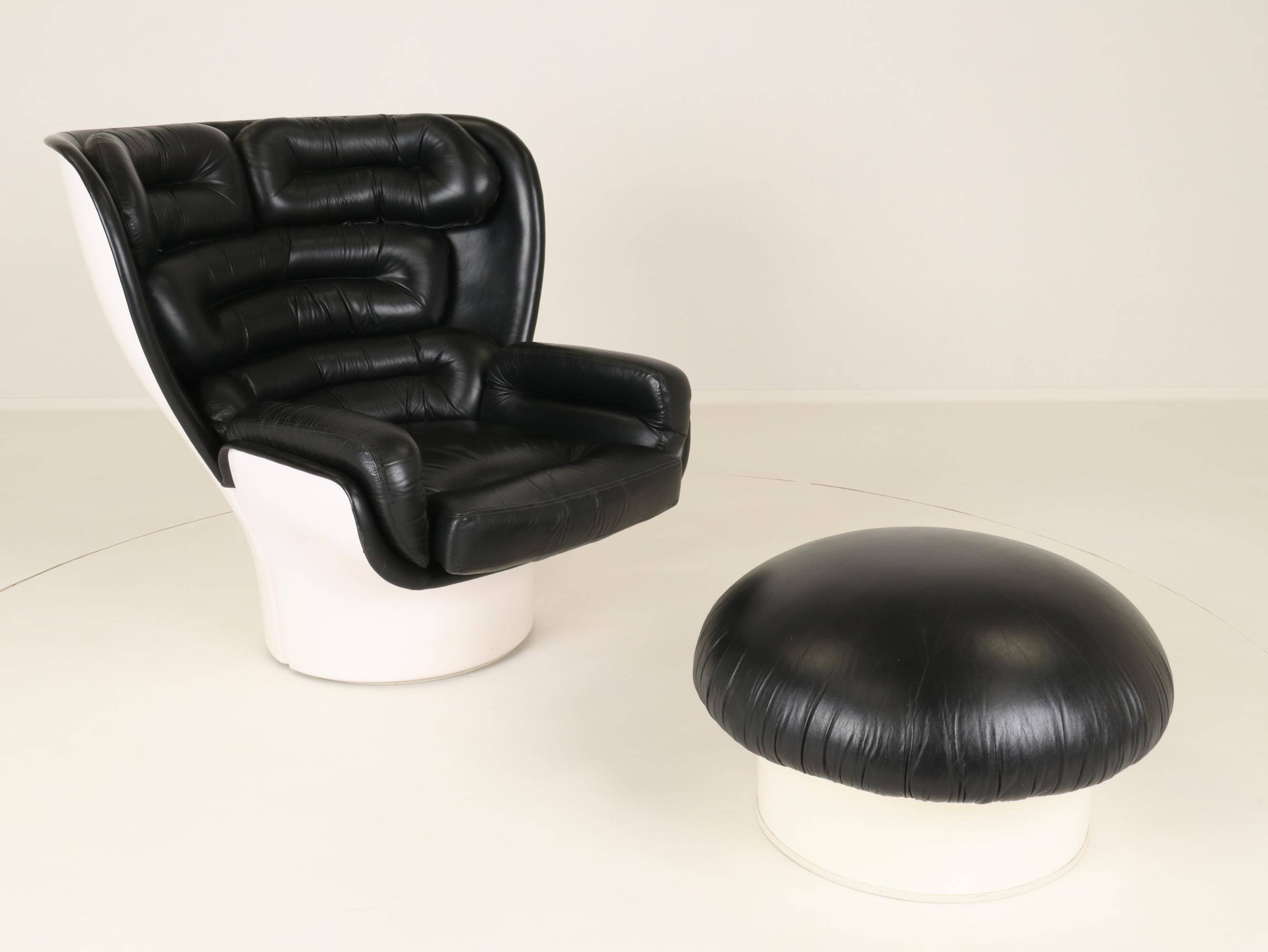 Elda Chair and Ottoman by Joe Colombo for Comfort, Italy, 1970s