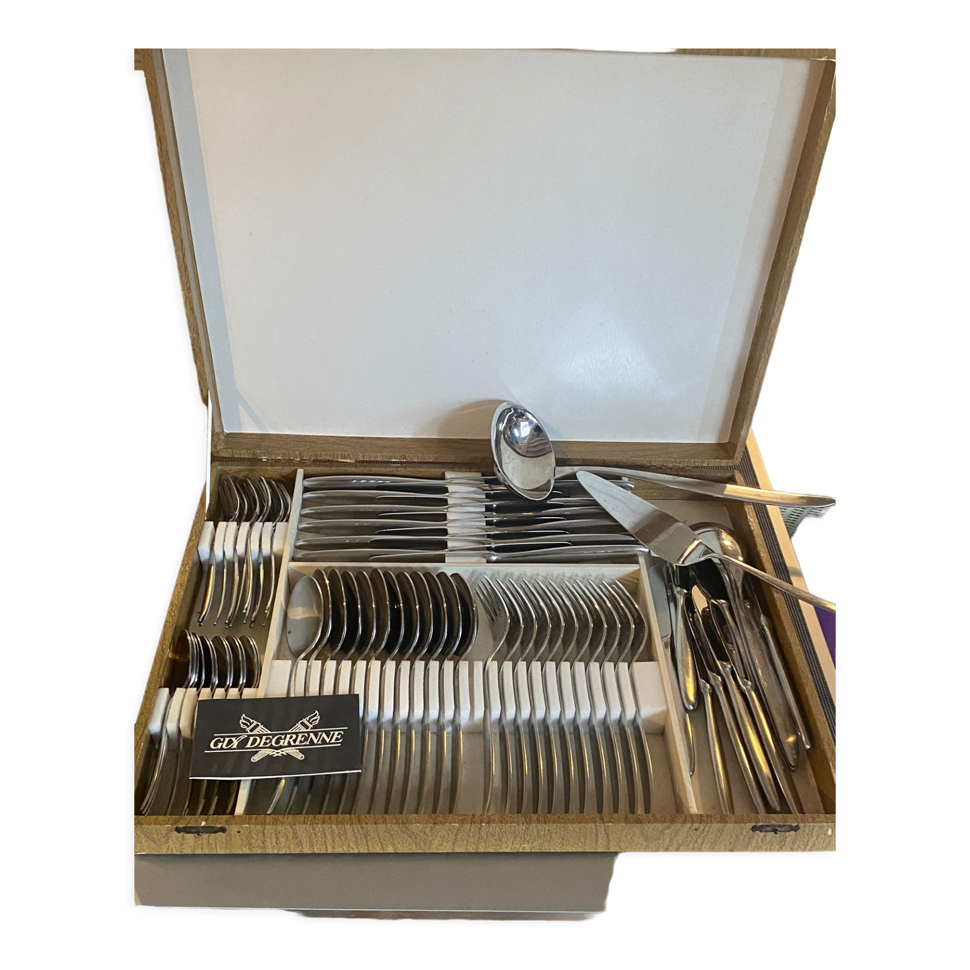 Housewife Guy Degrenne in stainless steel, 76 pieces