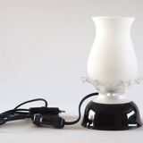Ceramic and opaline lamp