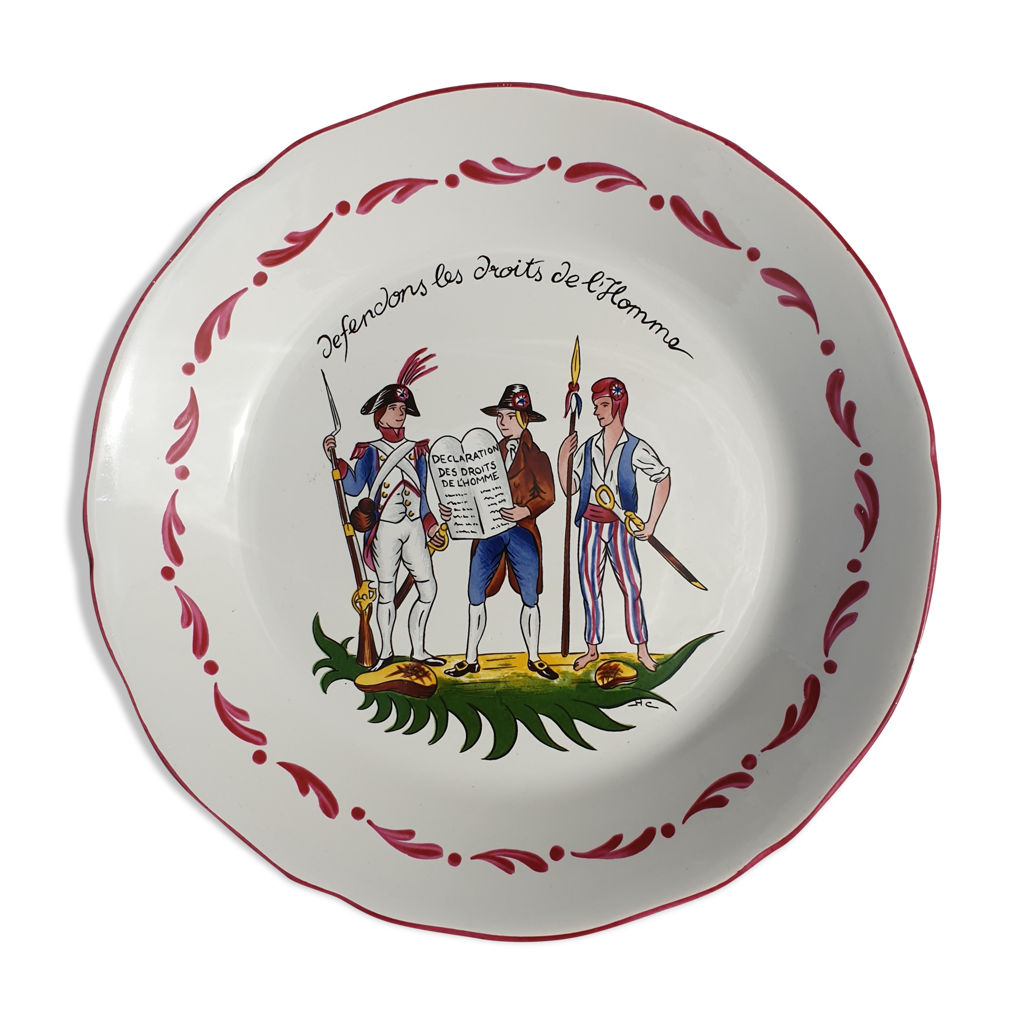 ARCOPAL FRANCE ASSIETTE plate décor Révolution Française - Décoration