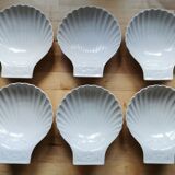 Coquilles Saint Jacques porcelaine blanche Apilco