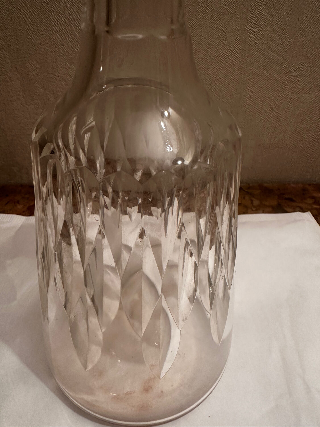 Baccarat Crystal Wine Carafe Model Carcassonne stamped